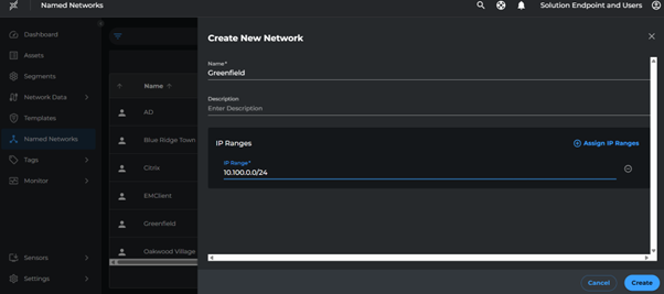 Creating Named Networks