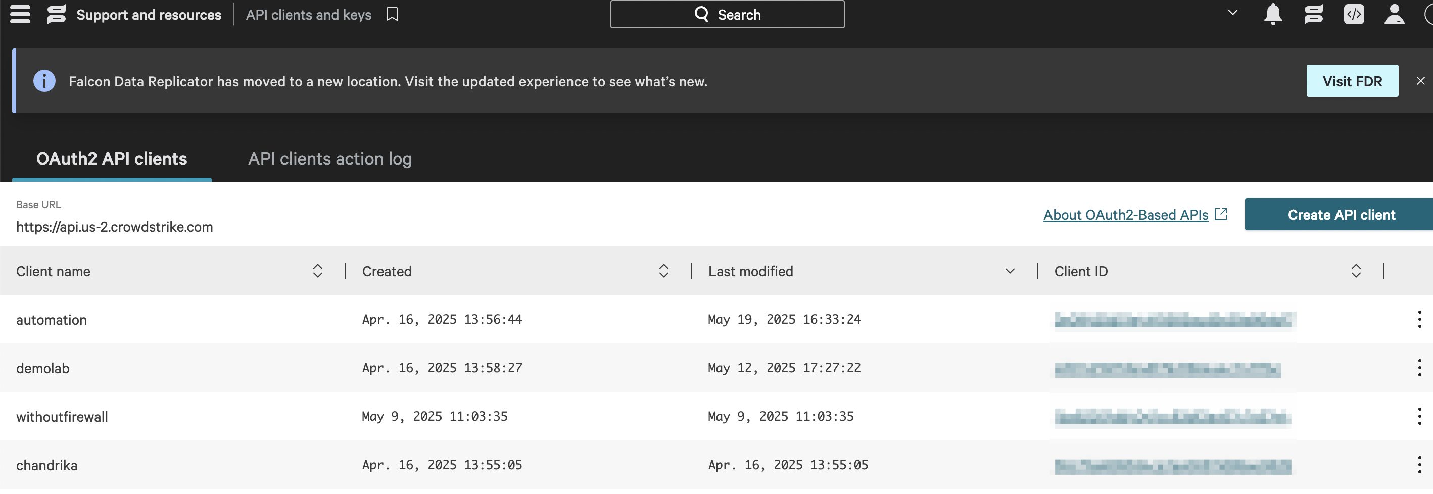 account credentials