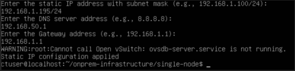 Setup Static IP
