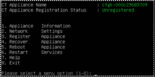 CLI Setup Home Screen