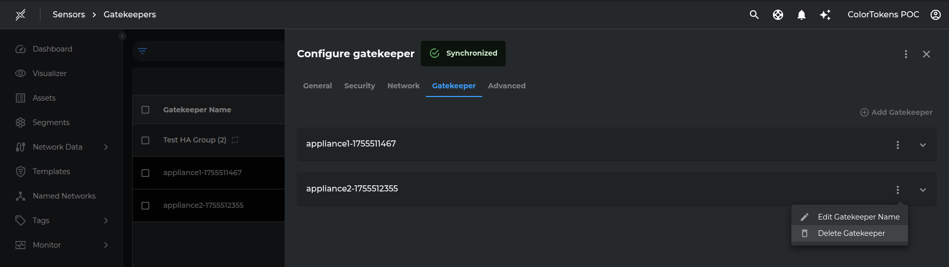 Decommission Appliance Using Config UI