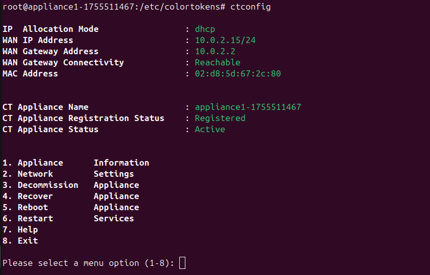 Decommission Appliance Using Console