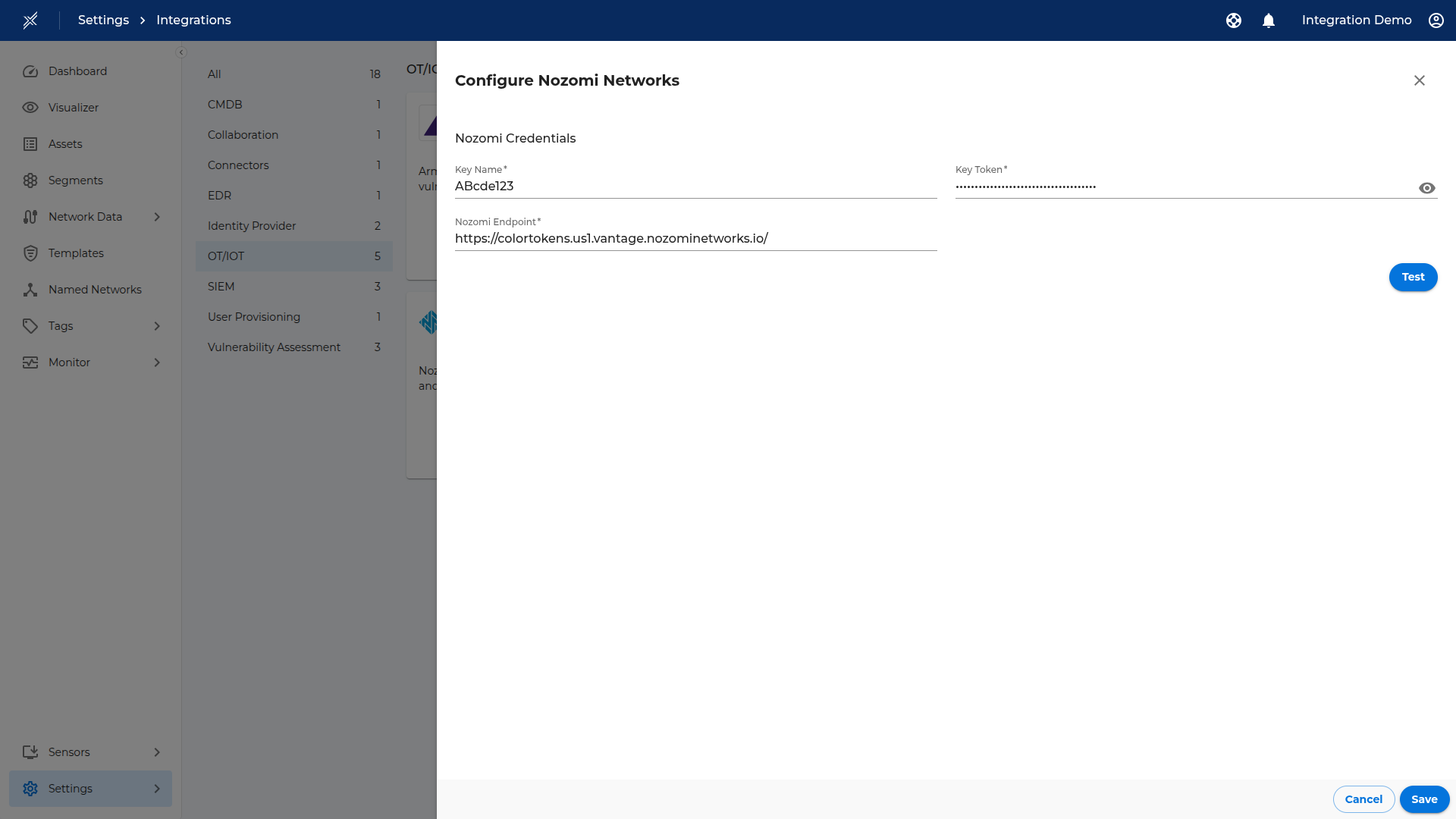 Nozomi Networks Integration