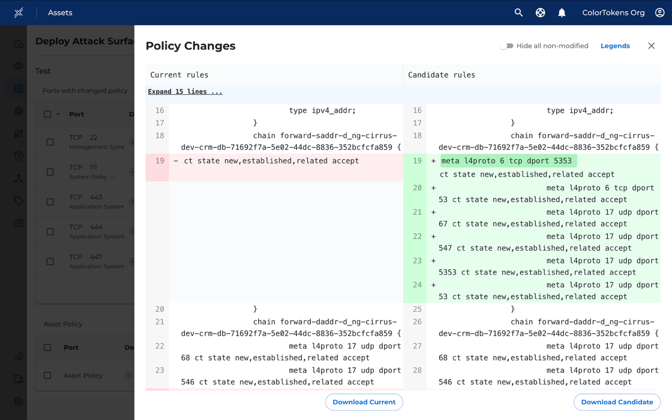 Preview Policy Changes Enforce