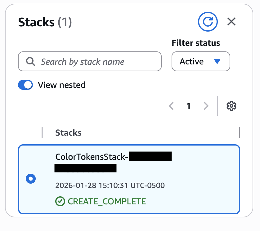 Interactive onboarding - stack creation complete
